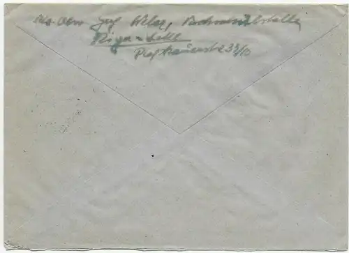 Luftpost: Durch Deutsche Dienstpost Ostland, Riga, nach Memingen 1942