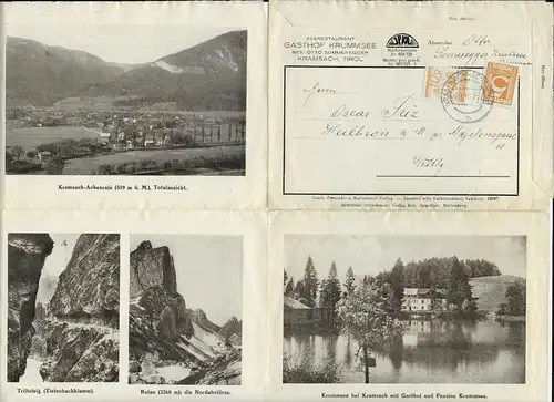 Kramsach Tirol 1923 mit integrierten Bildern Krummsee nach Heilbronn