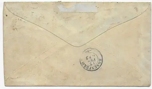 Lettre de Napoleon Indiana / États-Unis à Leidringen/Sulz - Rosenfeld