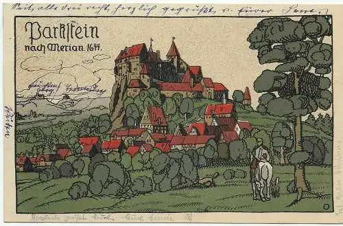 Carte des arts Parkstein après Merian de Weiden 1926 à Nuremberg