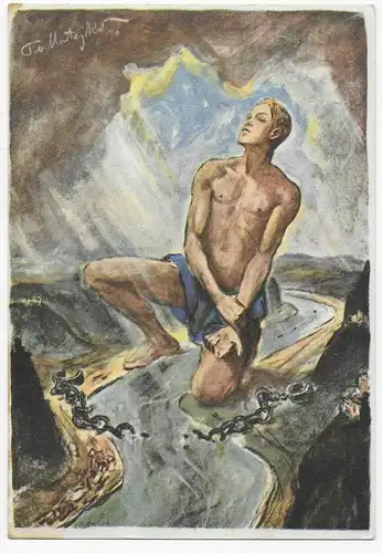 Mayence: Carte de la mémoire de l'Expiation du Rhin allemand, 1930