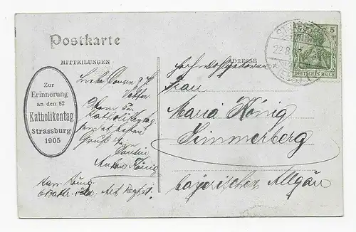 Strasbourg, Münster éclairage, Journée catholique 1905