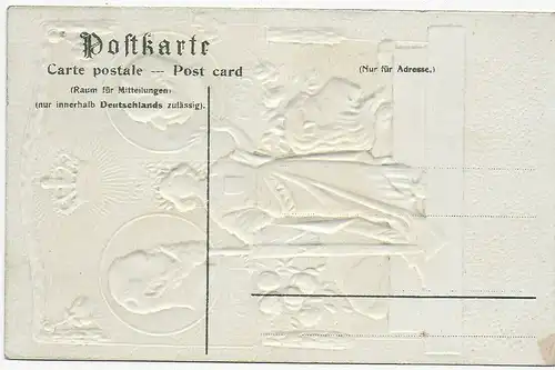 Präge-Ansichtskarte 100 Jahre Bayern, 1906