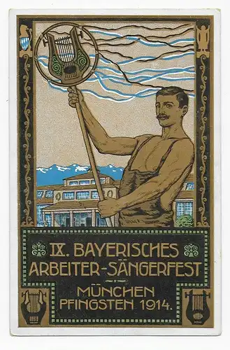 9. Bayrisches Arbeiter-Sängerfest, München 1914, Pfingsten