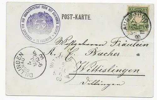 Consulat van den Oranjevrystaat voor het Koningryk Beieren te Augsburg 1900