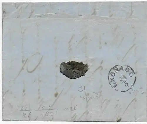 Lettre de Vérone d'après Legnago 1876