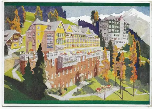 Carte de l'hôtel Parkhotel BadGastein avec un cachet spécial, 1942 à Heidelberg