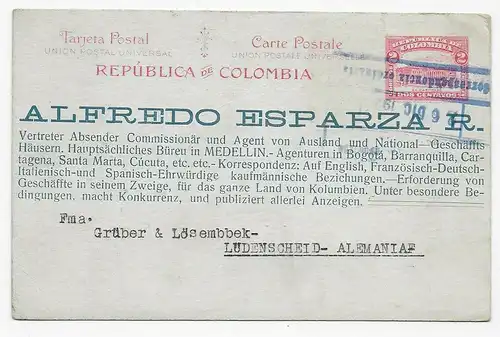 Werbekarte Medellin nach Lüdenscheid 2021