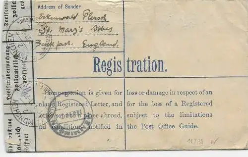 Registered Buckfastleigh, 11.8.1939 nach Memmingen, Devisenüberwachung München