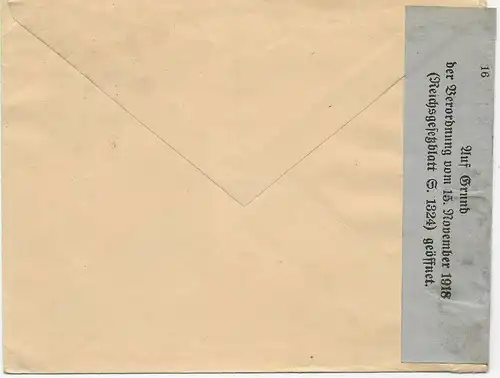 Bologne 1920 après pieds, Perfin, lettre ouverte