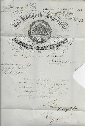 Das Königlich Bayerische Jäger Bataillon 1862, Bahznhof München nach Kempten