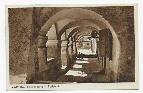 Ansichtskarte Zamosc von Postagentur Krynice/Tomaszow Lub. nach Wien, 1941