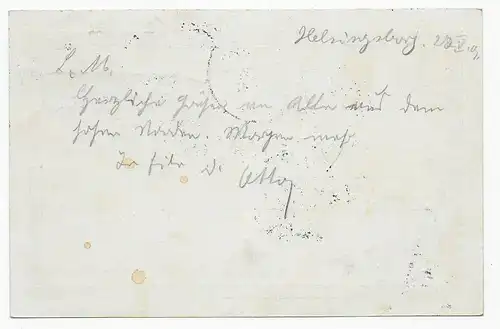 Brefkort Pra Sverige Helsingsborg, 1901 vers Offenburg