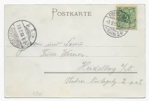 Goethefeier, Francfort, hommage au monument 1899 à Heidelberg