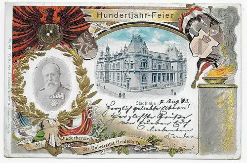 Fête du centenaire de la restauration de l'Université de Heidelberg, 1903