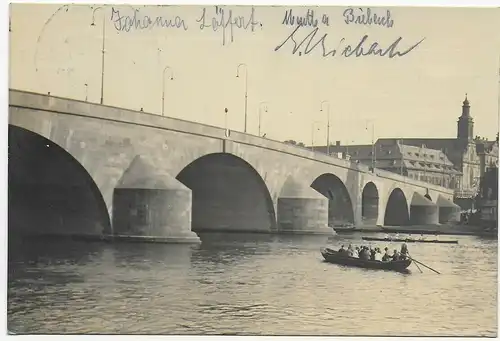 Carte fixe pour la construction de nouveaux bâtiments du vieux pont Francfort/M, 1926 à Heidelberg