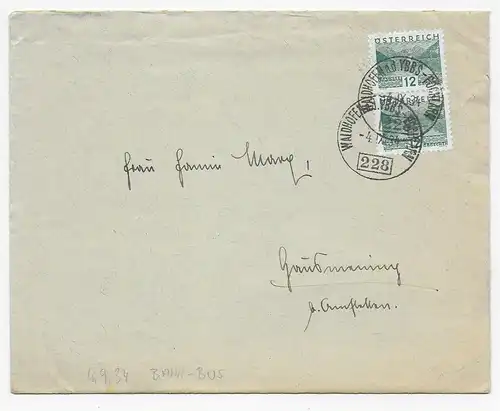 Bahn-Bus 1934: Waidhofen ad. YBBS - Bahn-Bus Nr. 228