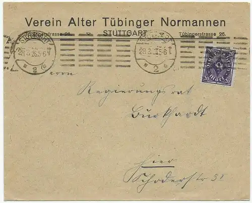 Studentika: Association Alter Tübinger Normannen, Stuttgart 1926