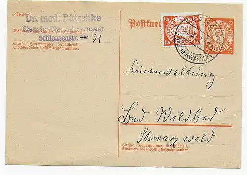 Danzig Neujahrwasser 1939 nach Bad Wildbad