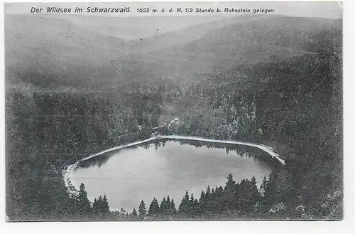 AK Wildsee/Schwarzwald, 1909 Oberthal/Freudenstadt nach Accra/Gold Küste