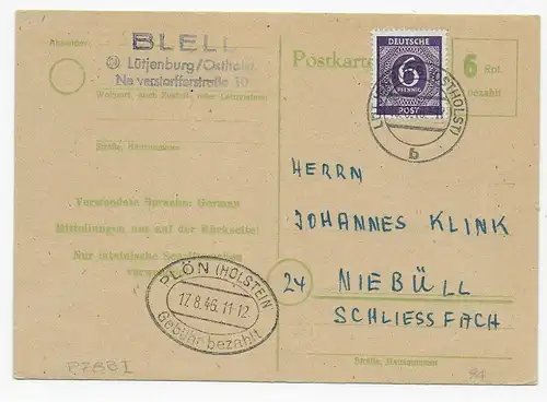 P783I, Lutjenburg, Plön 1946 nach Niebüll