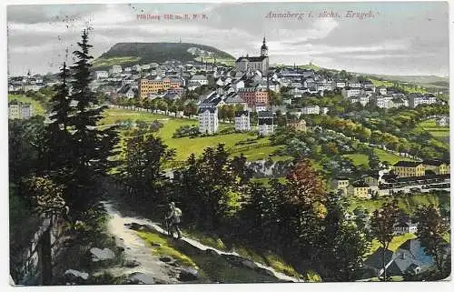 Carte de vue Annaberg/Sachsen vers Hambourg, vers 1905