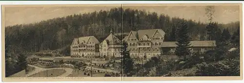 AK Heilstätte Charlottenhöhe, Post Calmbach 1922 vers Gräfenhausen, carte pliante