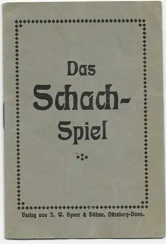 Kleines Heft Das Schachspiel, 8seitiges Innenheft mit Erklärungen, Kartenspiel