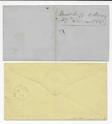 2x cover Canada /Toronto 1855 and 1871