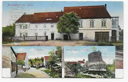 Carte de vue Breitenbach bei Zeitz von Tschön 1928