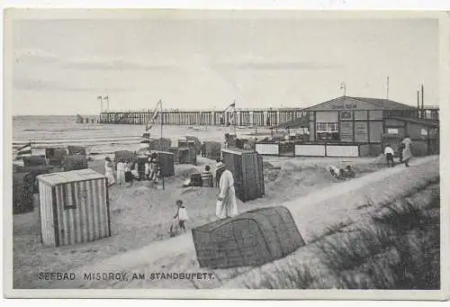 Ansichtskarte Seebad Misdroy am Standbufett, 1929 nach Chemnitz