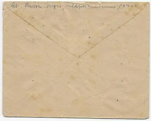 Feldpost Deutsche Reichspost 19.2.45 mit FP Nr. 10424