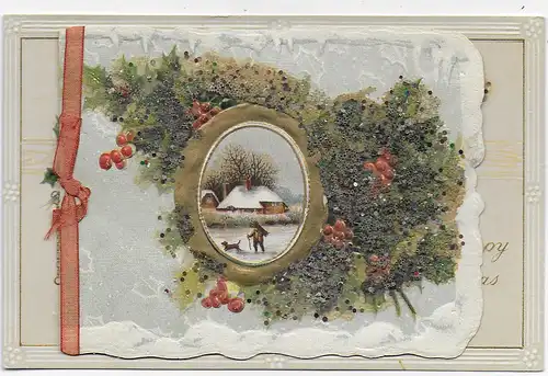 Christmas card with opening booklet, 1912, unused, printed in Germany