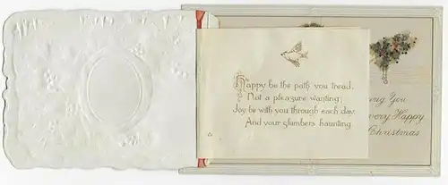 Christmas card with opening booklet, 1912, unused