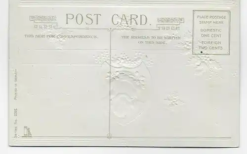 Christmas card with opening booklet, 1912, unused