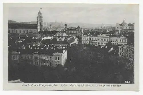 Carte de vision Vilnius, Feldpost 1916 vers Francfort/M