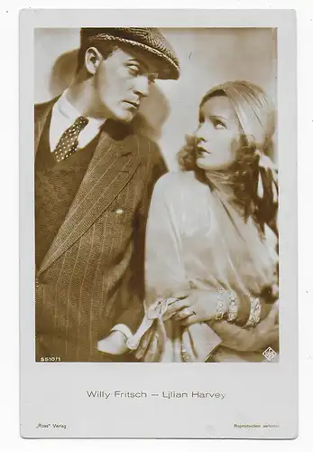 Ross-Verlag: Willy Fritsch - Lilian Harvey - Blanko Karte
