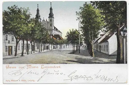 Carte de l'image de la grogne de Maria Enzersdorf, 1901