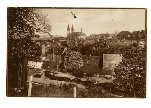 Carte de vue Eger 1938 vers Rottenburg/N