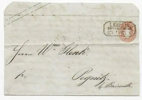 Fragment de la lettre Leipzig 1865 après Regnitz