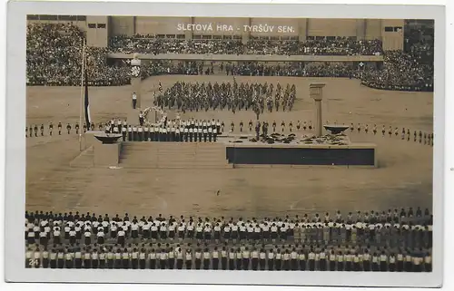 Foto Postkarte Sletova-HRA - Tyrsuv Sen. Schul Wettbewerbe, 1932