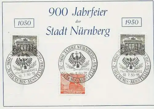 Sonderkarte: 900 Jahrfeier Nürnberg 1950