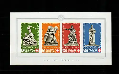 CH: MiNr. Block 5, postfrisch, ** , Rotes Kreuz