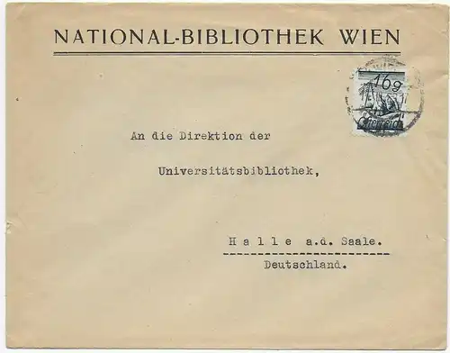 National-Bibliothek Wien, 1929 nach Halle/Uni-Bibliothek