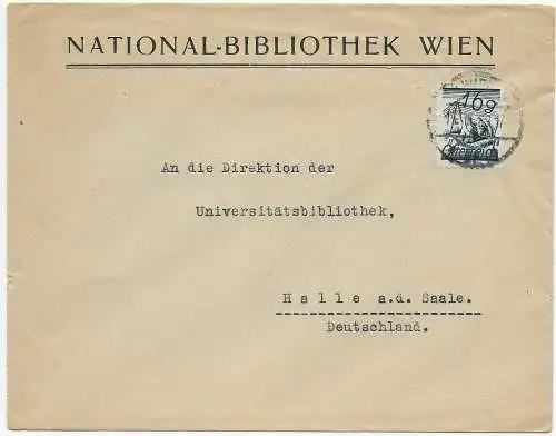 National-Bibliothek Wien, 1929 nach Halle/Uni-Bibliothek