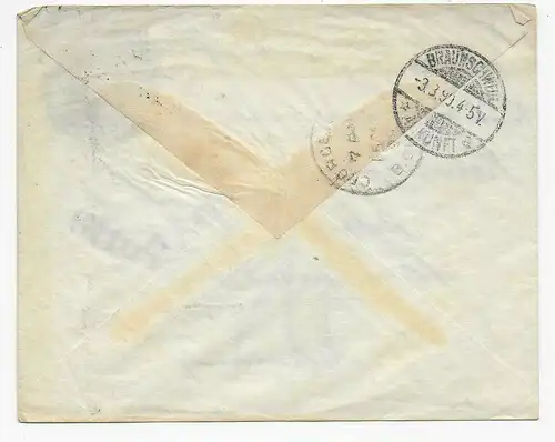 Demara 1899 to Braunschweig/Germany, Taxe. British Guayana