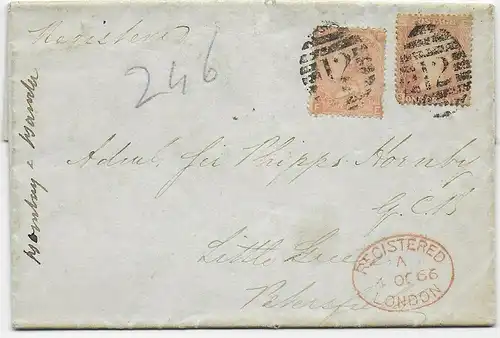Registered London 1866 to Temple Bar, text content