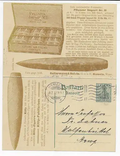 Affaire entière Hameln 1912 après Wolfenbüttel, tissage de cigares