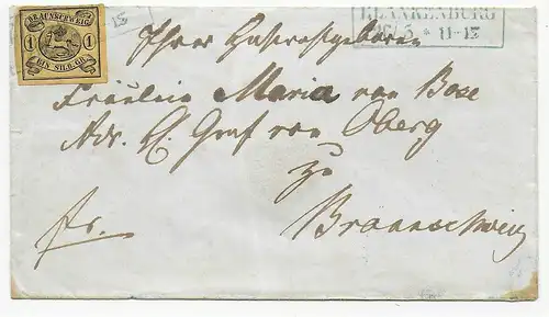 Brief von Blankenburg nach Braunschweig