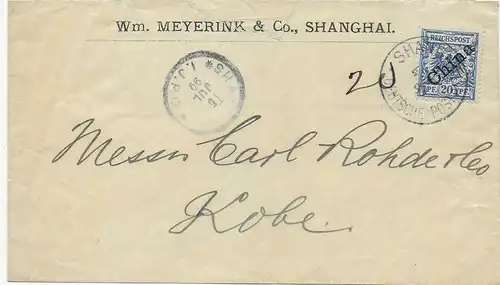 Meyerink, Shanghai vers Kobe 1899